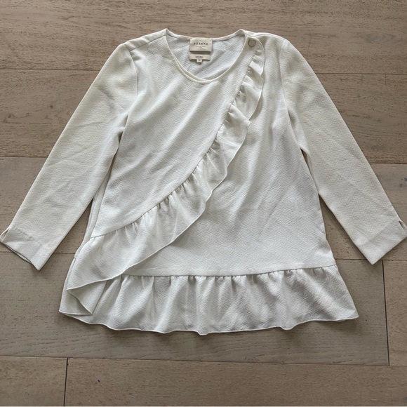 Sezane Jenny Ruffle Blouse 34 XS - Picture 4 of 9